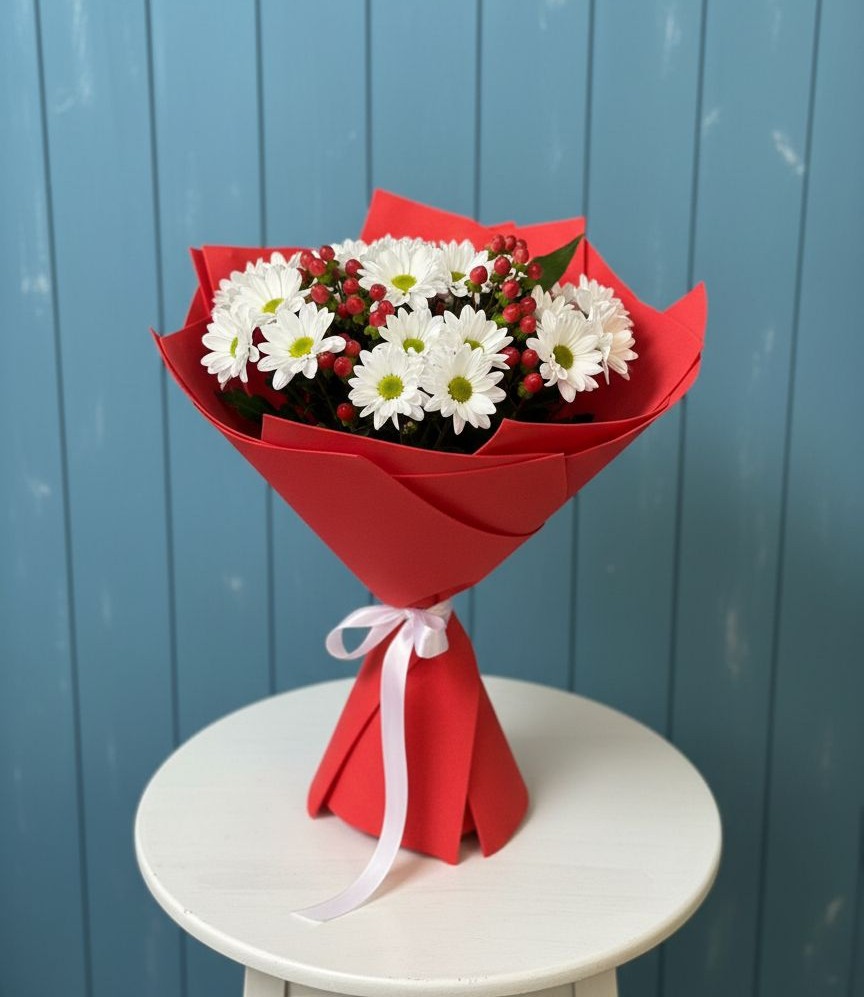 Букет цветов из: Хризантемы в Линда