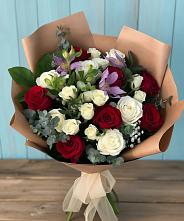 Букет цветов из:  Розы и Альстромерии #REPLACE_PRED# Линда