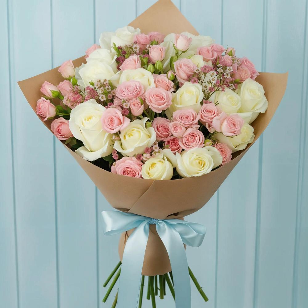 Букет цветов из: Розы в Линда