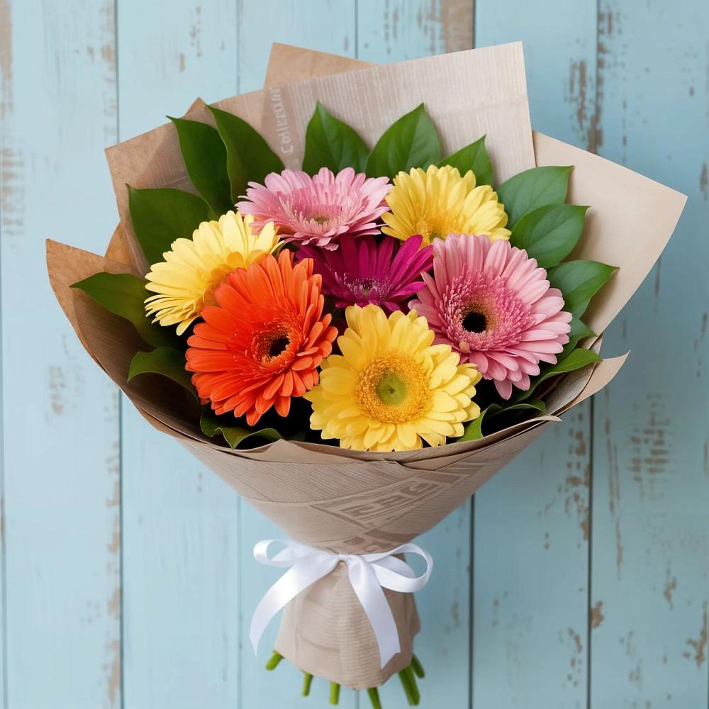 Букет цветов из: Герберы в Линда