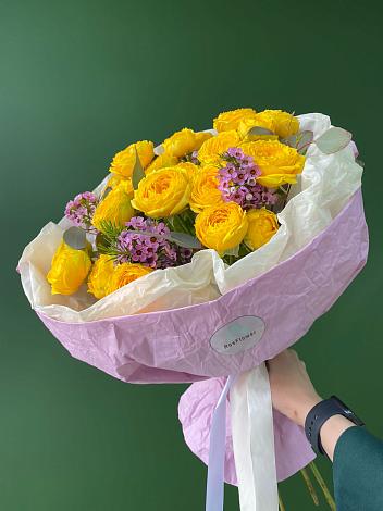 Букет Кустовые желтые розы в Линда