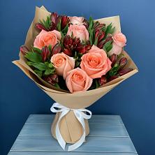 Букет цветов из:  Розы и Альстромерии в Линда