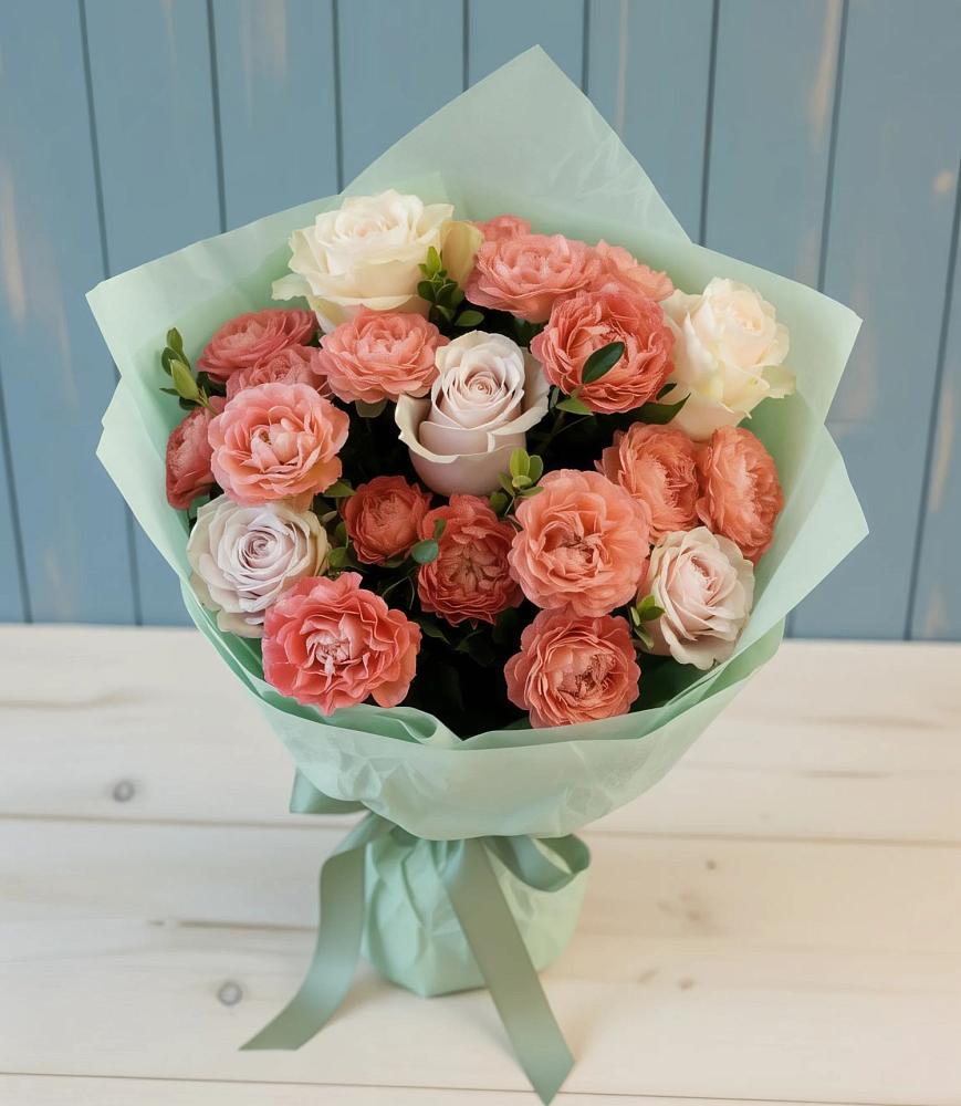 Букет цветов из: Розы в Линда