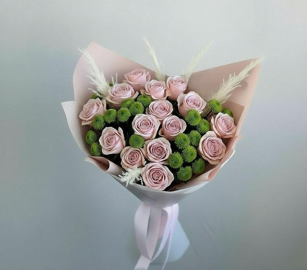 Букет цветов из: Розы и Хризантемы в Линда