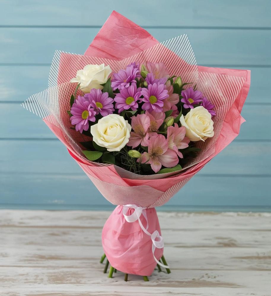 Букет цветов из: Герберы в Линда